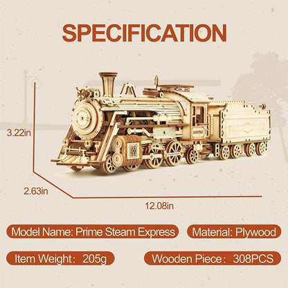 Steam Train 3D Puzzle Wooden Model