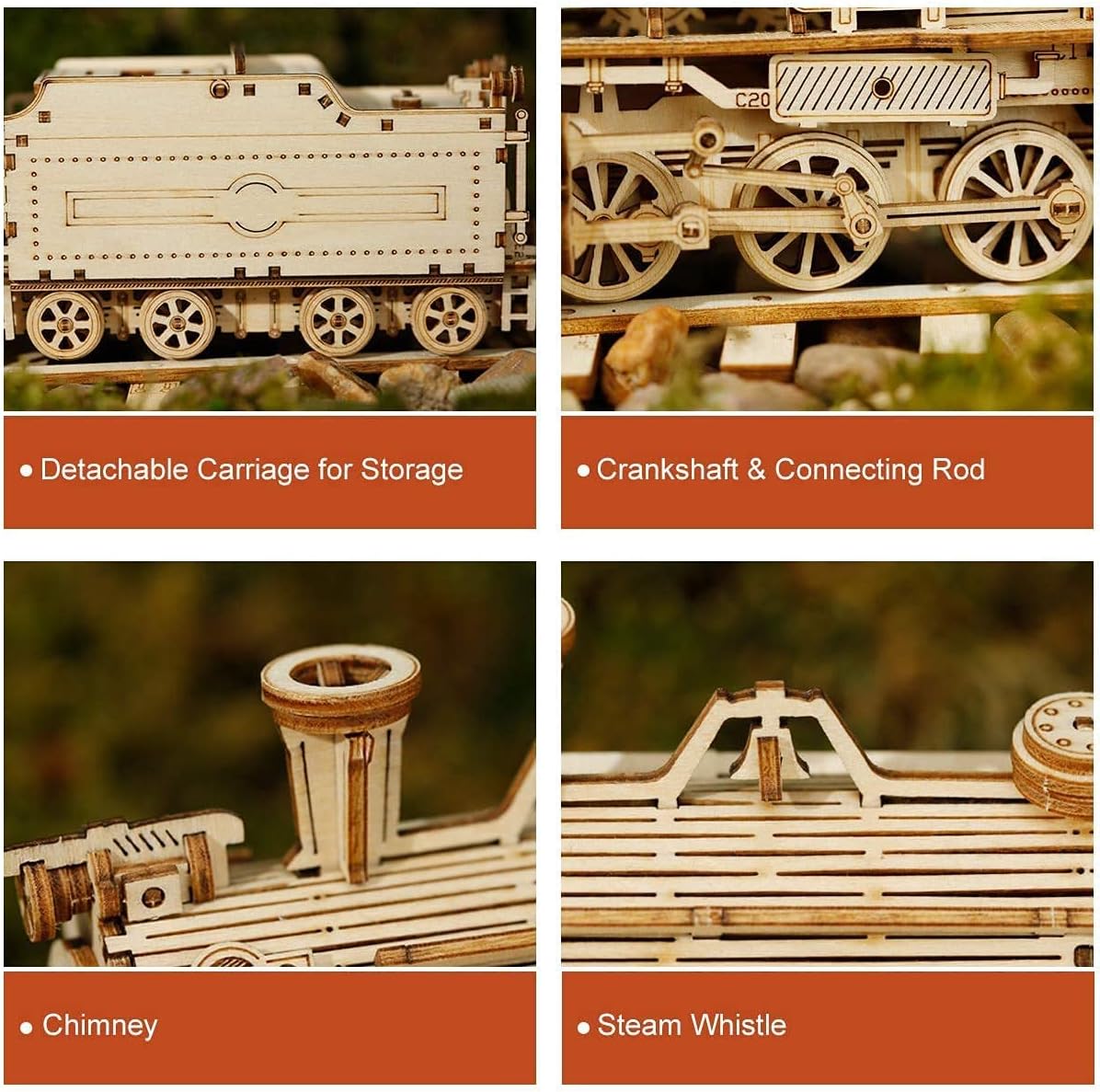 Steam Train 3D Puzzle Wooden Model